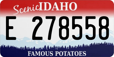ID license plate E278558