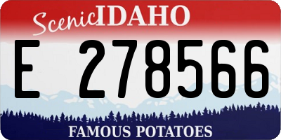 ID license plate E278566