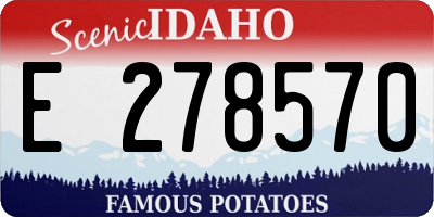 ID license plate E278570