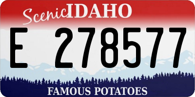 ID license plate E278577