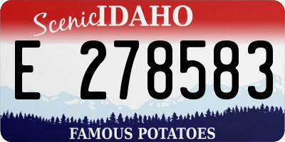 ID license plate E278583