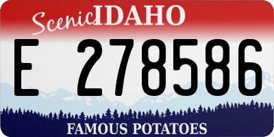 ID license plate E278586