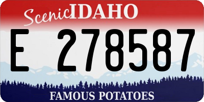 ID license plate E278587