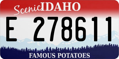 ID license plate E278611