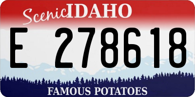 ID license plate E278618
