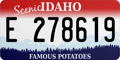 ID license plate E278619