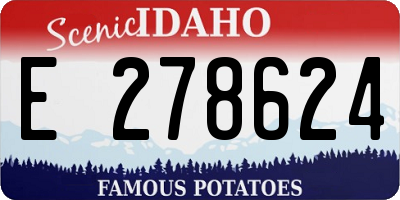 ID license plate E278624