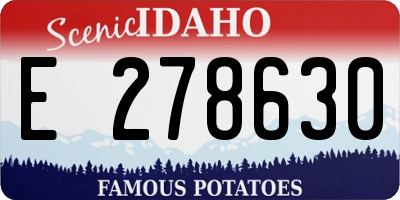 ID license plate E278630