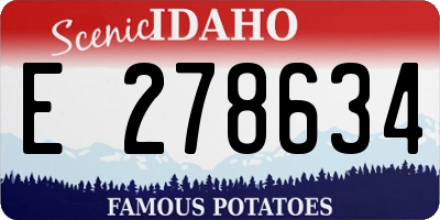 ID license plate E278634