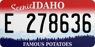 ID license plate E278636