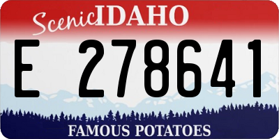 ID license plate E278641
