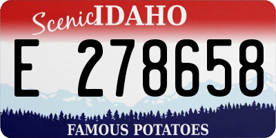 ID license plate E278658