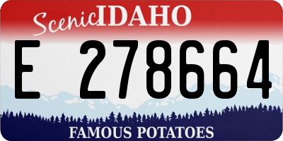 ID license plate E278664