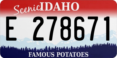 ID license plate E278671