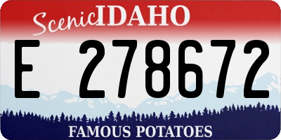 ID license plate E278672