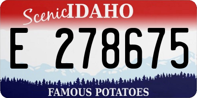 ID license plate E278675