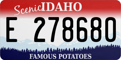 ID license plate E278680