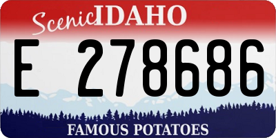 ID license plate E278686