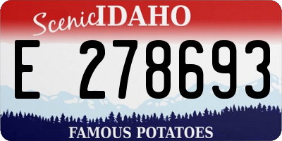 ID license plate E278693