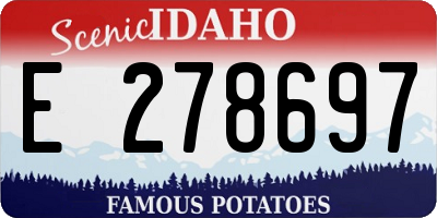ID license plate E278697