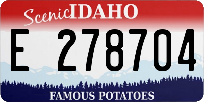 ID license plate E278704