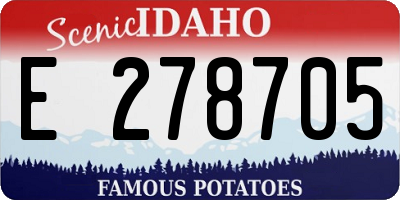 ID license plate E278705