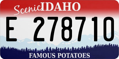 ID license plate E278710