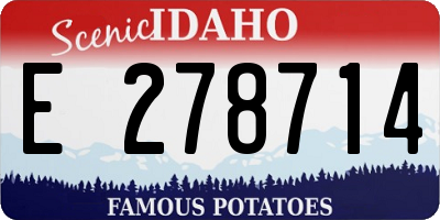ID license plate E278714