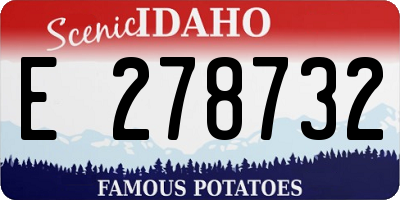 ID license plate E278732