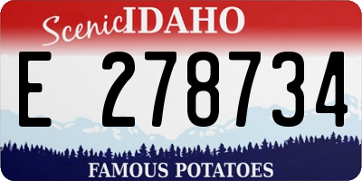 ID license plate E278734
