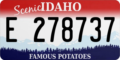 ID license plate E278737