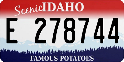ID license plate E278744
