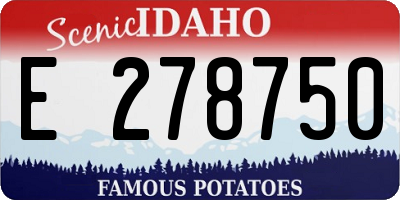 ID license plate E278750
