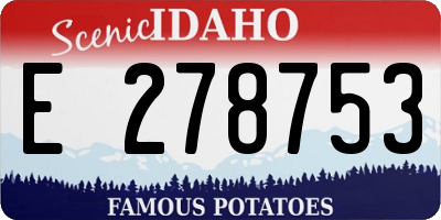 ID license plate E278753