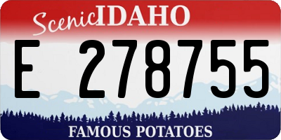 ID license plate E278755