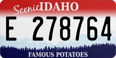 ID license plate E278764