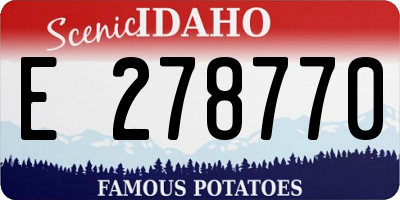 ID license plate E278770