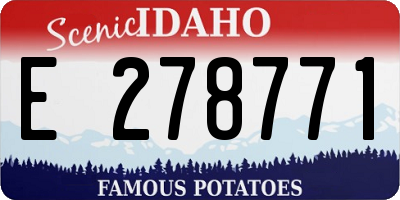 ID license plate E278771