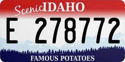 ID license plate E278772