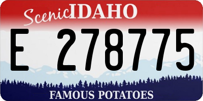 ID license plate E278775