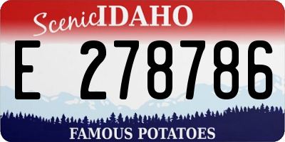 ID license plate E278786