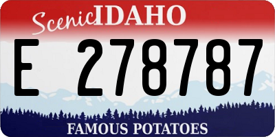 ID license plate E278787