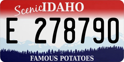 ID license plate E278790