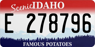 ID license plate E278796