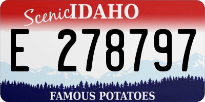 ID license plate E278797