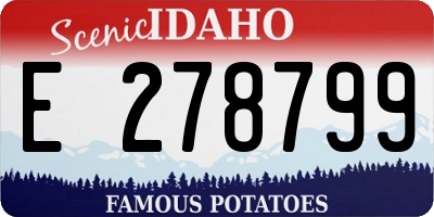 ID license plate E278799