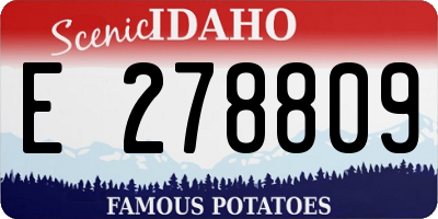 ID license plate E278809