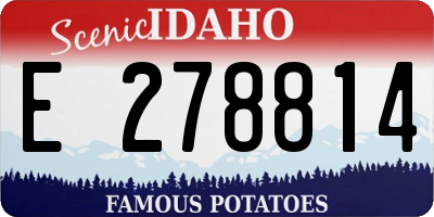 ID license plate E278814