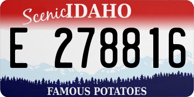ID license plate E278816