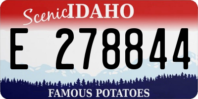 ID license plate E278844